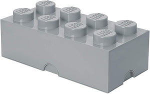 40040654 Brick 8 Knobs Large Stackable Storage Box Stone Gray
