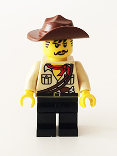 TLM068 Johnny Thunder (The Lego Movie - Dark Brown Straps, White Pupils)