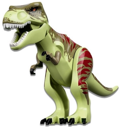 TREX09 Dinosaur Tyrannosaurus Rex With Olive Green Back And Dark Red M TREX09 Dinosaur Tyrannosaurus Rex With Olive Green Back And Dark Red M