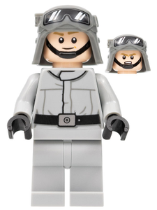 SW1217 Imperial AT-ST Driver - Helmet with Molded Goggles, Light Bluish Gray Jumpsuit, Plain Legs