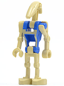 SW0360 Battle Droid Pilot with Blue Torso with Tan Insignia and One Straight Arm