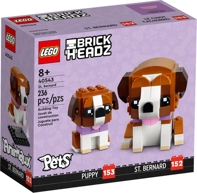 40543 St. Bernard and Puppy Brickheadz (Retired) (New Sealed)
