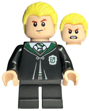 HP254 Draco Malfoy - Black Torso Slytherin Robe, Black Short Legs