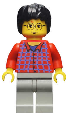 HP025 Harry Potter - Red Shirt Torso, Light Gray Legs