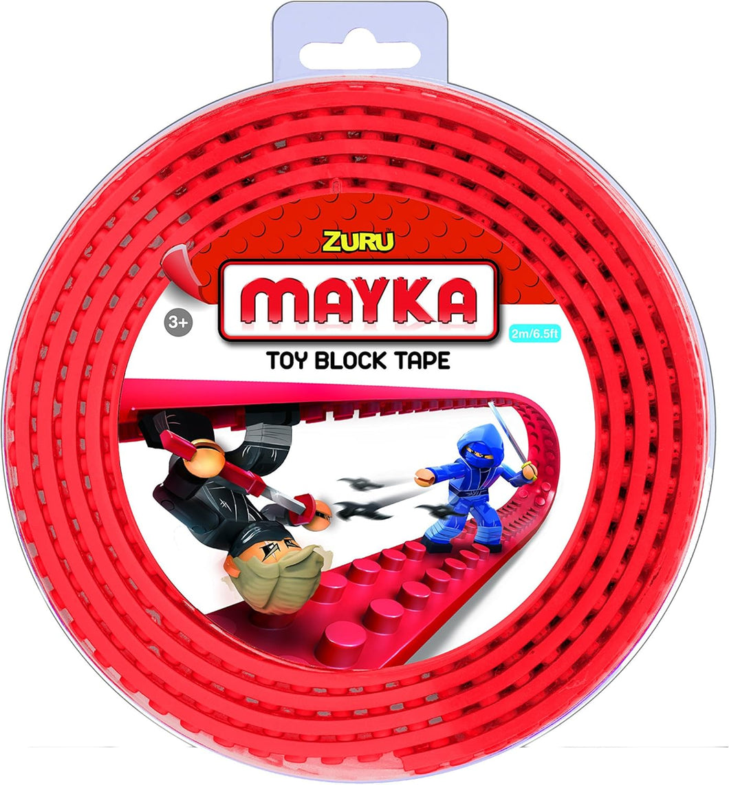 MAYKA 2 Meter Block Tape, Red, Large