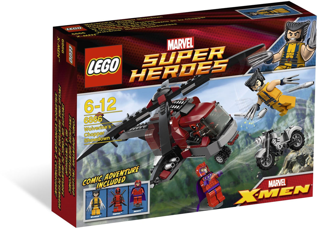 6866: Wolverine's Chopper Showdown (Retired) (Certified Complete)