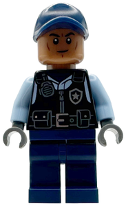 SH1076 Security Guard Arkham Asylum - Male, Dark Blue Cap, Black Vest