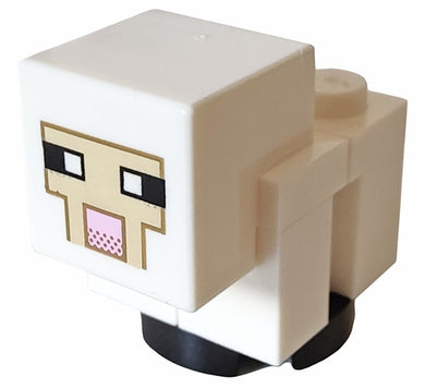 minesheep09 Minecraft Sheep, Lamb, White Legs and Head - Brick Built