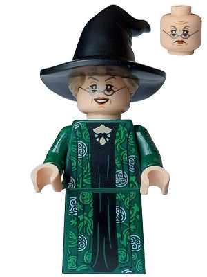 HP473 Professor Minerva McGonagall - Dark Green Robe over Black Dress
