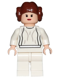 SW0175b Princess Leia - Light Nougat, White Dress, Big Eyes
