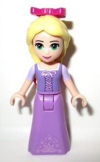 DP010 Rapunzel - Mini Doll, Lavender and Magenta Bows