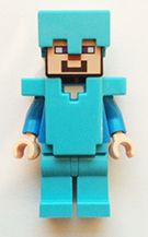 MIN015 Steve - Medium Azure Legs, Helmet, and Armor