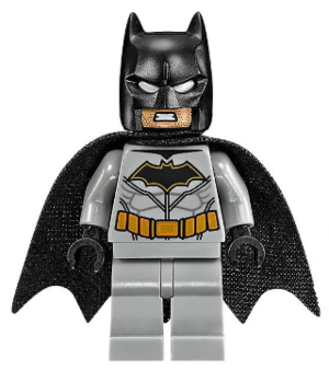 SH531 Batman, Medium Nougat Face, Light Bluish Gray Suit