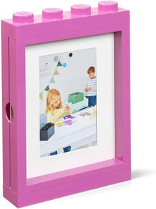 Lego Picture Frame - Stackable, Tabletop or Wall Display (Pink)