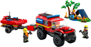 60412 LEGO City: 4x4 Fire Truck with Rescue Boat