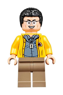 JW059 Dennis Nedry - Jurassic Park Logo on Back