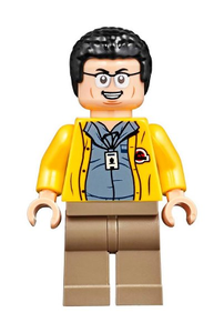 JW059 Dennis Nedry - Jurassic Park Logo on Back
