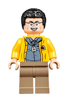JW059 Dennis Nedry - Jurassic Park Logo on Back