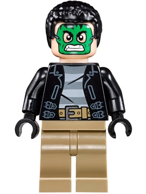 SH0421 Masked Robber - Green Mask, Striped Shirt