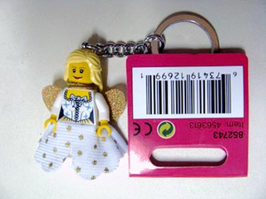 852743 Fairy with Cloth Skirt Key Chain, Gold Wings