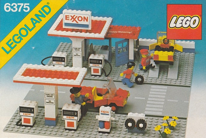 Gas Station Old Lego System Sets Vintage Lego Town: Exxon Gas
