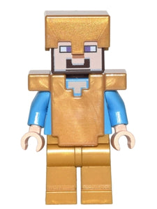 MIN031 Steve (Light Nougat) - Pearl Gold Legs, Helmet and Armor