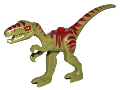 98166pb02 Dinosaur Coelophysis / Gallimimus with Dark Red Stripes