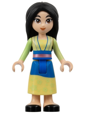 DIS124 Mulan Yellowish Green and Bright Light Yellow Robe Bricks and Minifigs Ontario