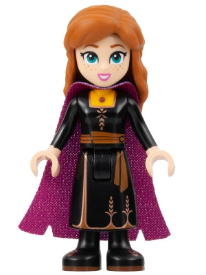 DIS126 Anna - Black Dress, Magenta and Dark Purple Cape