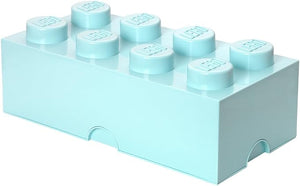 40040642 Brick 8 Knobs Large Stackable Storage Box Aqua