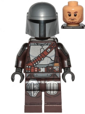 SW1212 The Mandalorian / Din Djarin / 'Mando' - Silver Beskar Armor,Printed Head