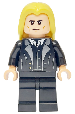 HP526 Lucius Malfoy - Black Suit, Bright Light Yellow Hair, Plain Legs