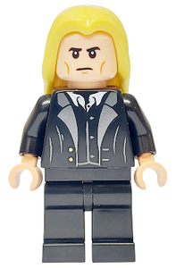 HP526 Lucius Malfoy - Black Suit, Bright Light Yellow Hair, Plain Legs