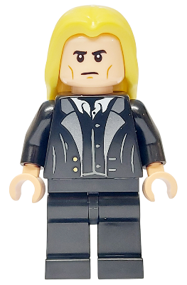 HP526 Lucius Malfoy - Black Suit, Bright Light Yellow Hair, Plain Legs