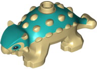 67443pb02 Dinosaur Ankylosaurus Baby with Dark Turquoise Back