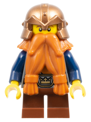 CAS390 Fantasy Era - Dwarf, Dark Orange Beard, Copper Helmet