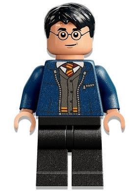HP346 Harry Potter - Dark Blue Open Jacket over Gryffindor Cardigan Sweater