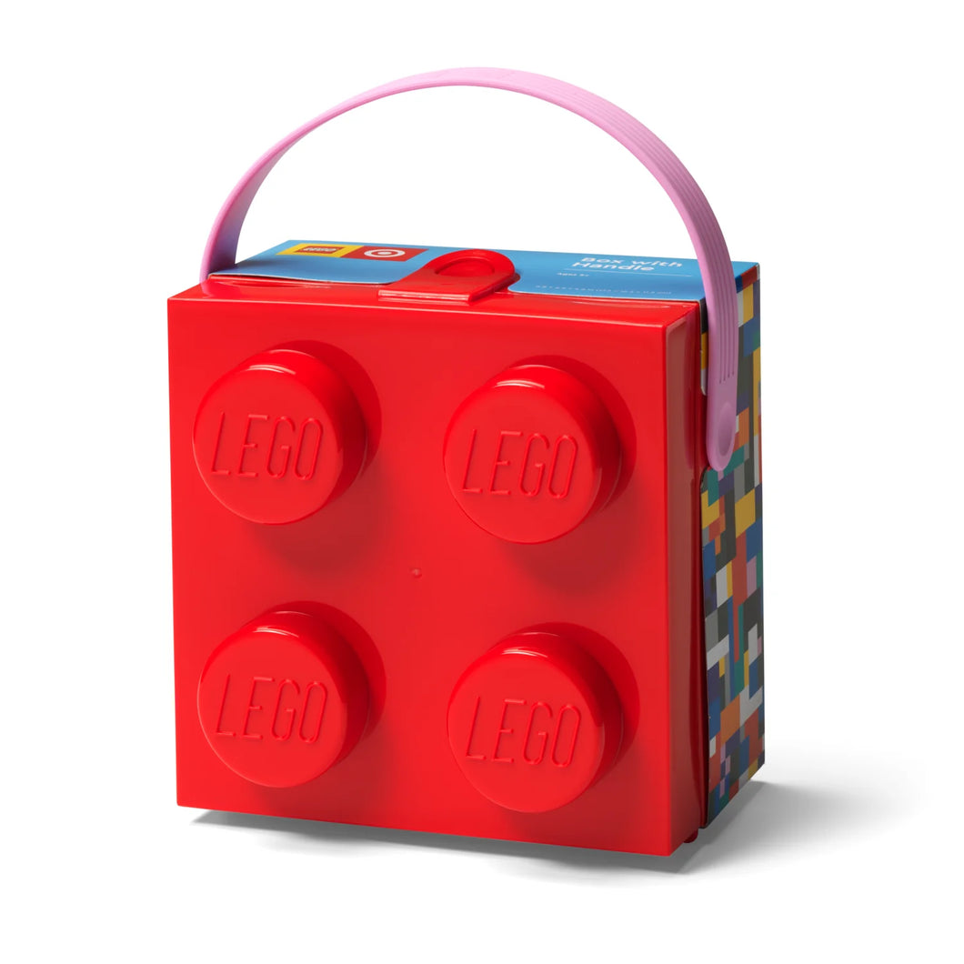 40243331 LEGO Lunch Box with Handle - Red/Pink