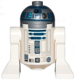 SW1085 Astromech Droid, R2-D2, Flat Silver Head, Dark Pink Dots and Large Receptor