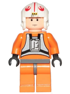 SW0090 Luke Skywalker - Light Nougat, X-Wing Pilot Suit, Simple Torso and Helmet