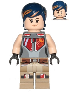 SW0616 Sabine Wren - Dark Blue with Orange Highlights Hair