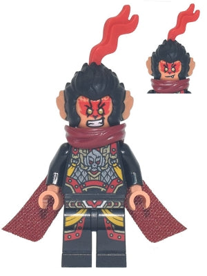 MK090 Evil Macaque - Black and Red Armor, Dark Red Cape, Cat Tail ...