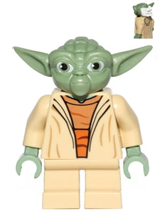SW0446 Yoda (Clone Wars, White Hair, Torso with Back Printing)