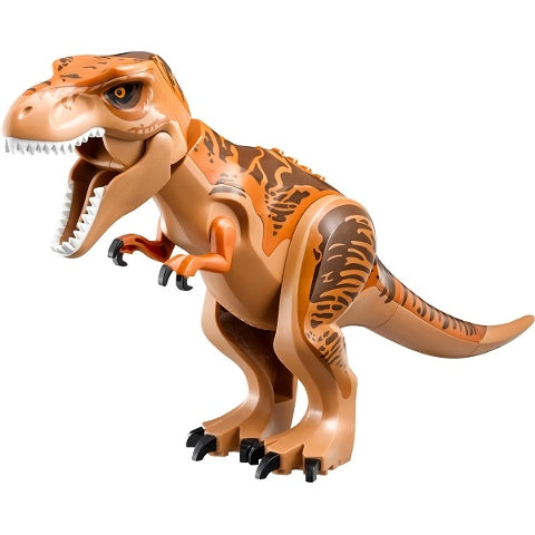 TREX04 Dinosaur Tyrannosaurus rex with Dark Orange Back and Dark Brown Markings