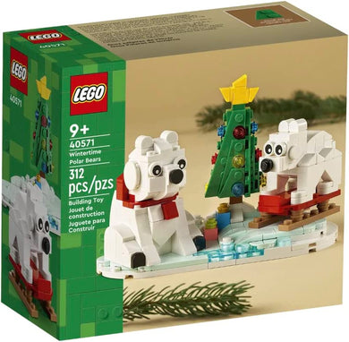 40571 Wintertime Polar Bears with Christmas Tree