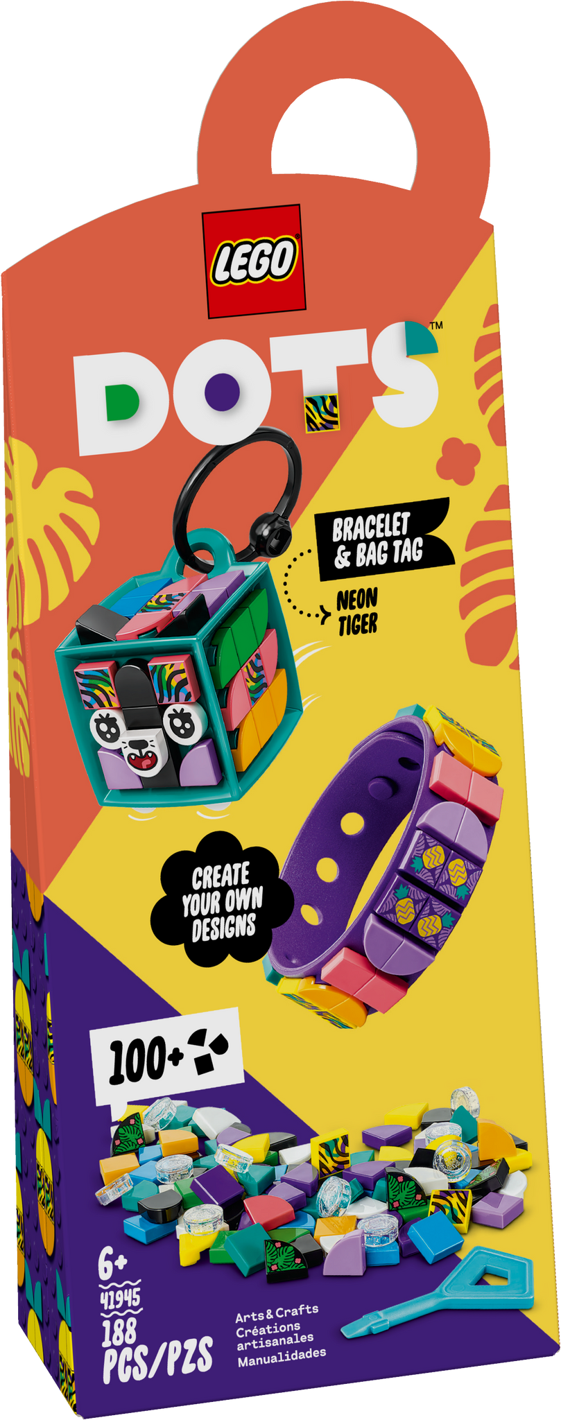 41945 Neon Tiger Bracelet & Bag Tag
