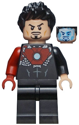 SH584 Tony Stark - Black Iron Man Suit with Dark Red Right Arm