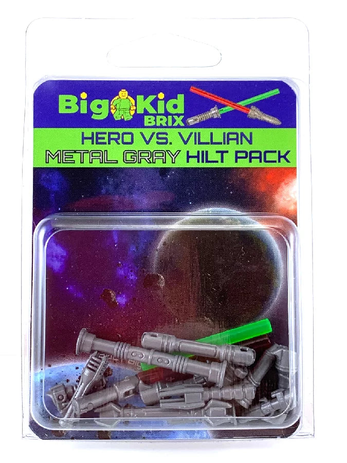 Big Kid Brix Hero Vs. Villain Metal Gray Hilt Pack