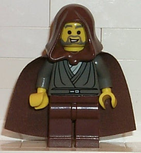 SW0057 Jedi Knight - Jedi Bob (Dark Gray Tunic, Brown Hood)