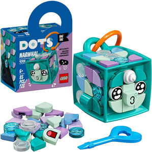 41927 DOTS Bag Tag Narwhal